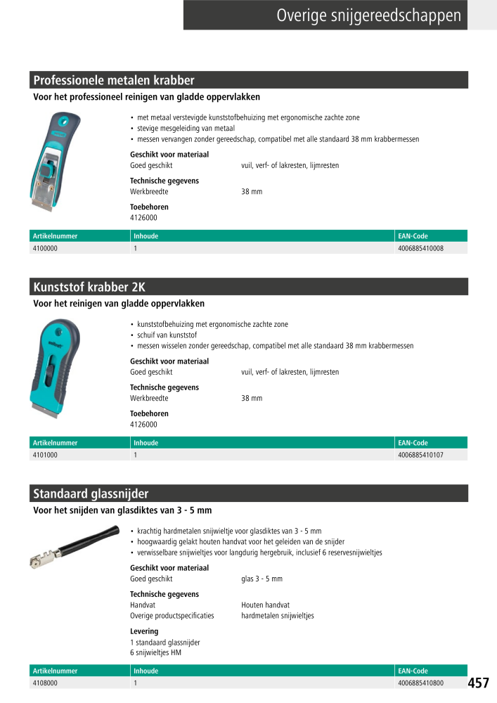 Wolfcraft hoofdcatalogustools Č. 20428 - Strana 457