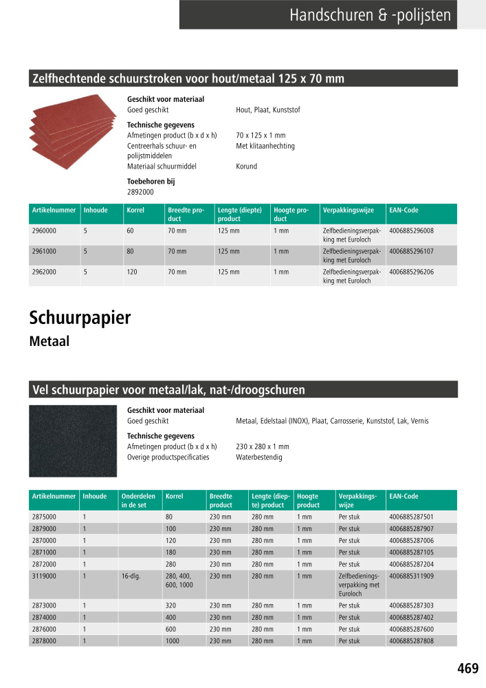Wolfcraft hoofdcatalogustools Nb. : 20428 - Page 469