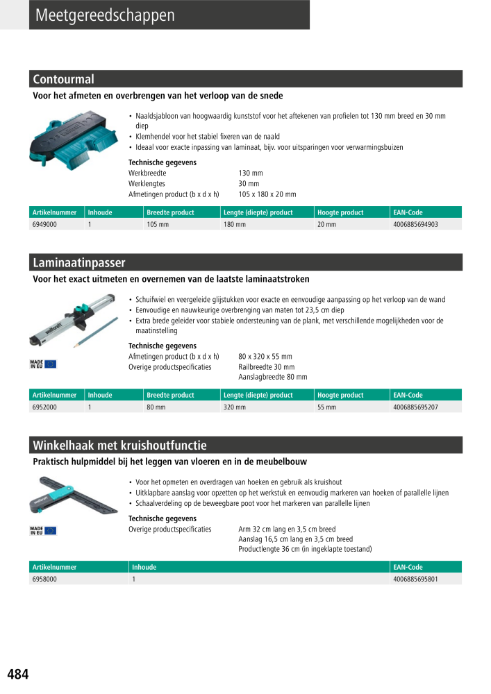 Wolfcraft hoofdcatalogustools Nb. : 20428 - Page 484