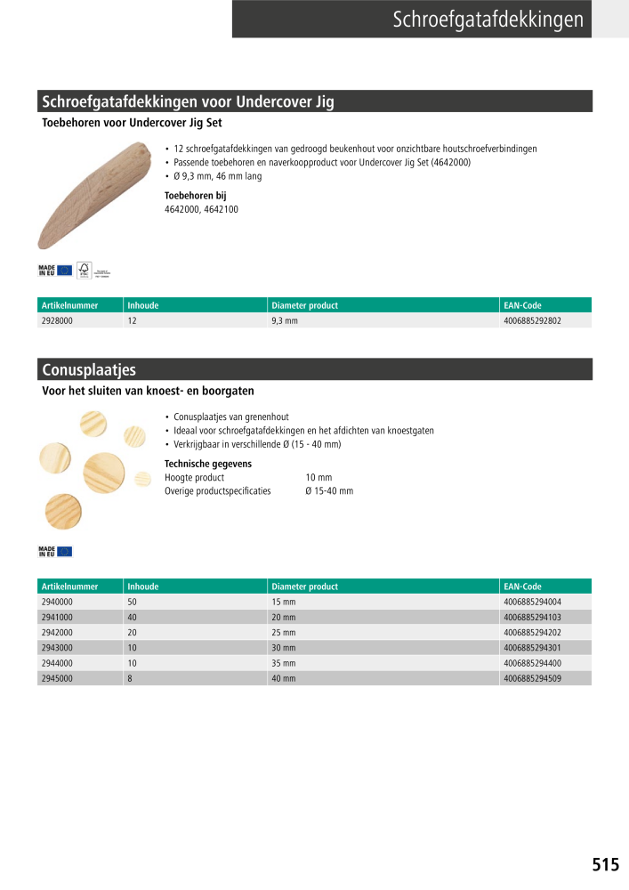 Wolfcraft hoofdcatalogustools Nb. : 20428 - Page 515