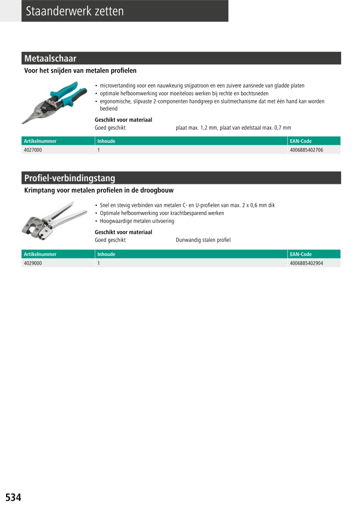 Wolfcraft hoofdcatalogustools Nº: 20428 - Página 534