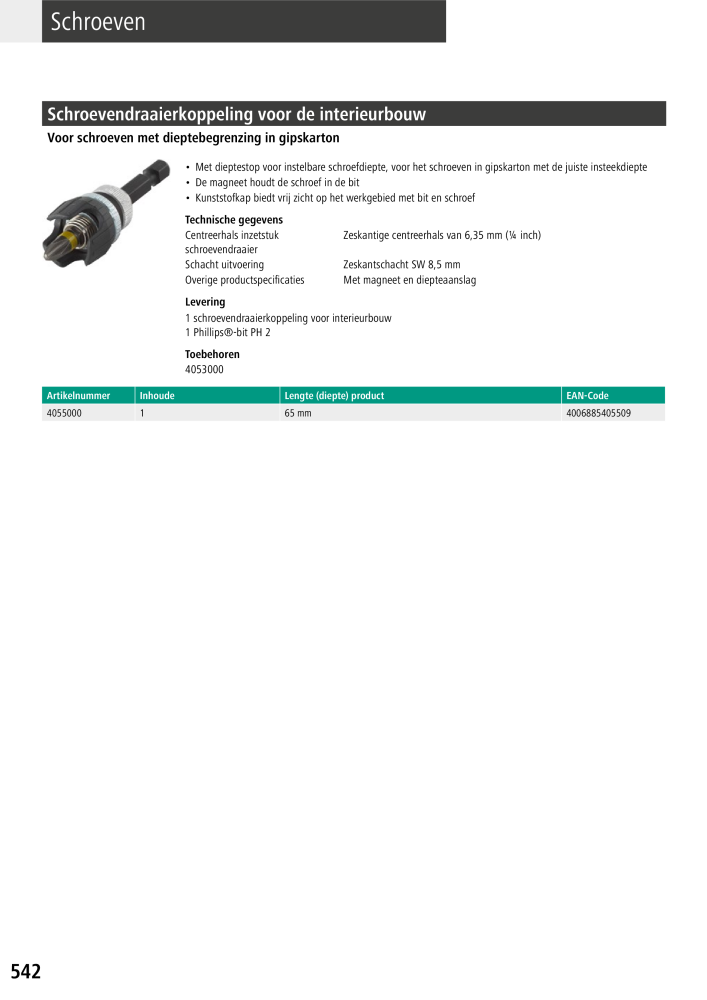 Wolfcraft hoofdcatalogustools NR.: 20428 - Pagina 542