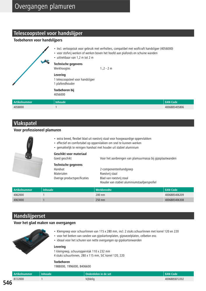 Wolfcraft hoofdcatalogustools NR.: 20428 - Strona 546