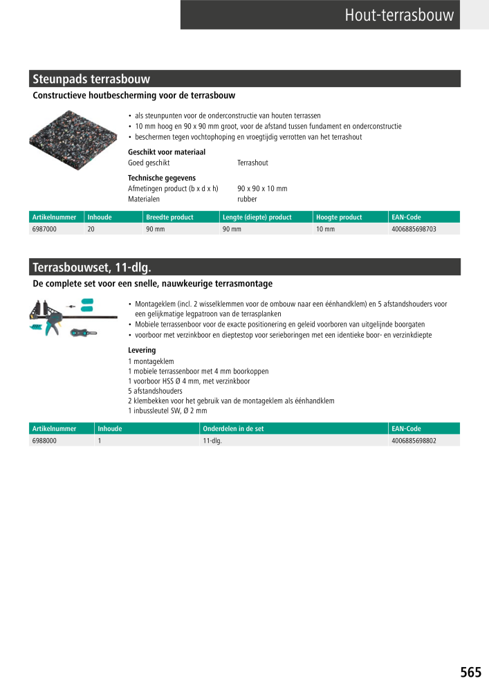 Wolfcraft hoofdcatalogustools NR.: 20428 - Pagina 565