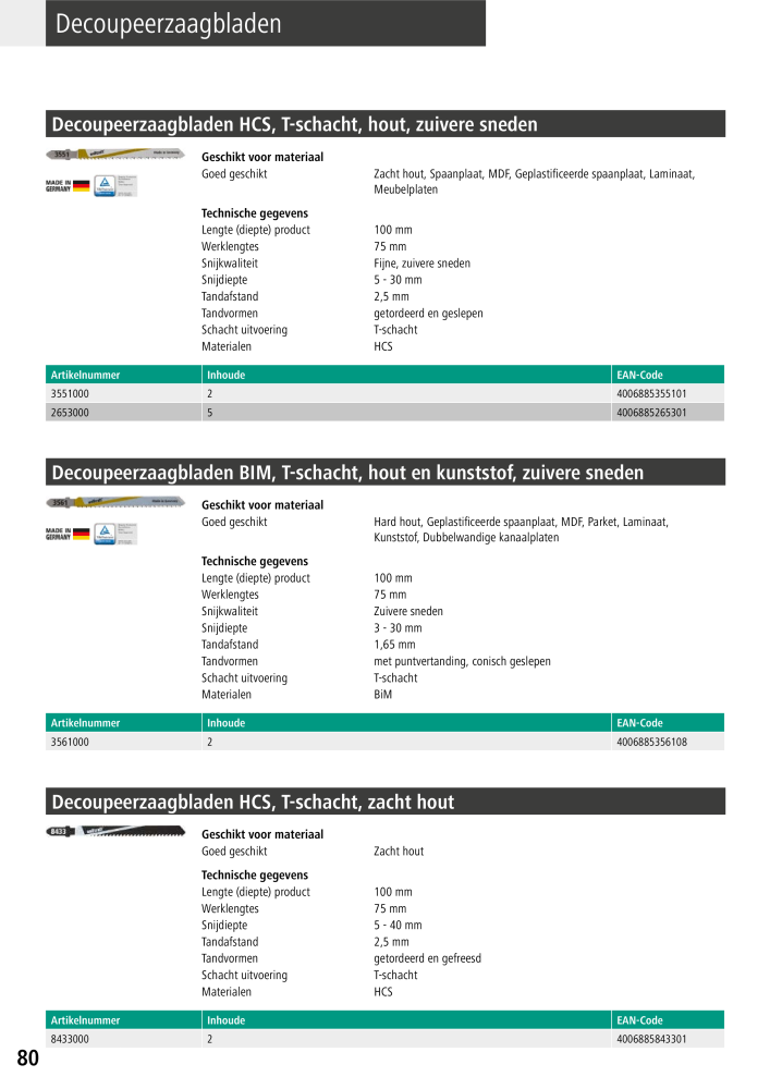Wolfcraft hoofdcatalogustools Nb. : 20428 - Page 80