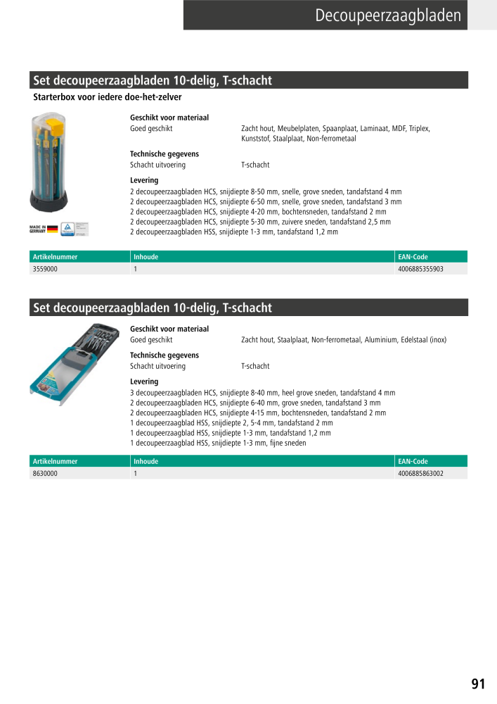 Wolfcraft hoofdcatalogustools Nb. : 20428 - Page 91