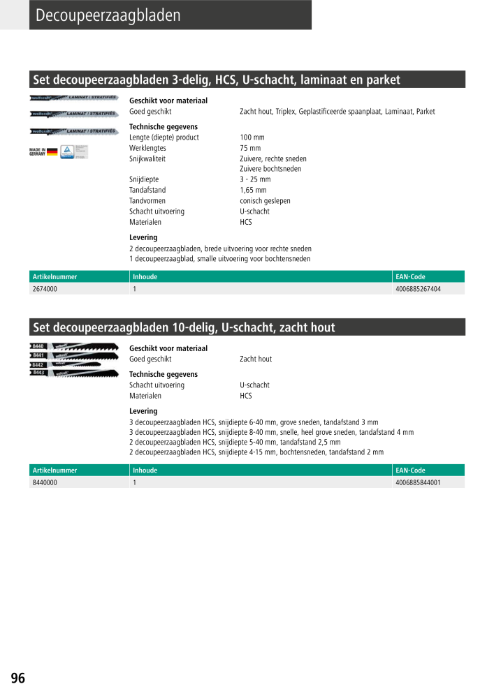 Wolfcraft hoofdcatalogustools NO.: 20428 - Page 96