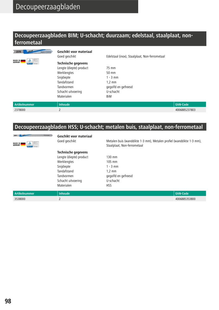 Wolfcraft hoofdcatalogustools NR.: 20428 - Seite 98
