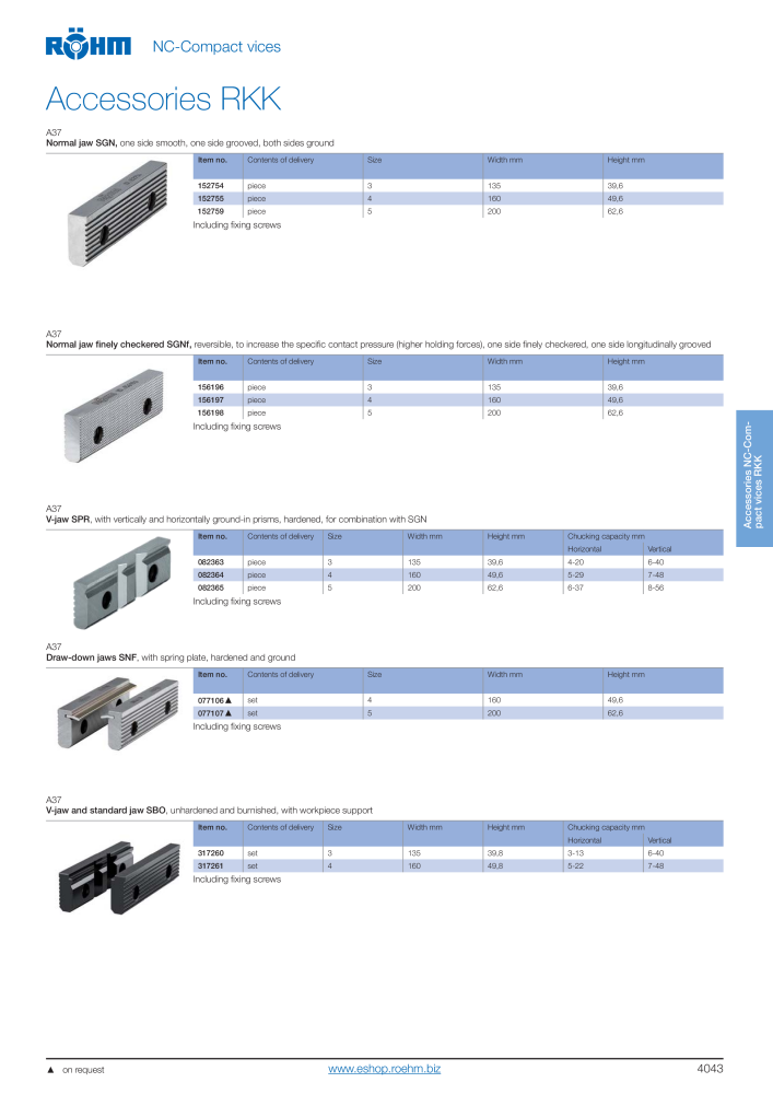 Röhm Main Catalogue Clamping Technology Nb. : 2043 - Page 273