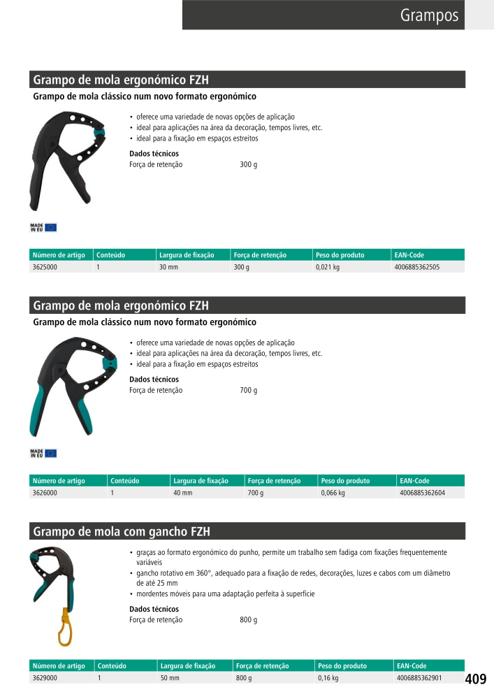 Ferramentas principais do catálogo Wolfcraft Nº: 20430 - Página 409