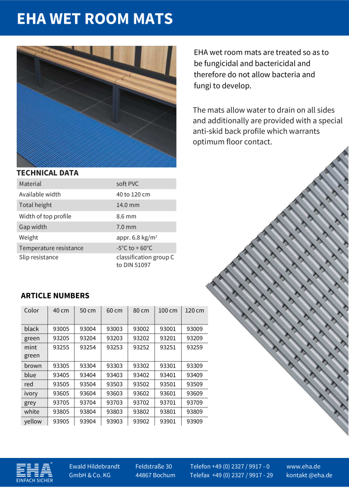 EHA Catalog Industrial Mats NR.: 20439 - Strona 2