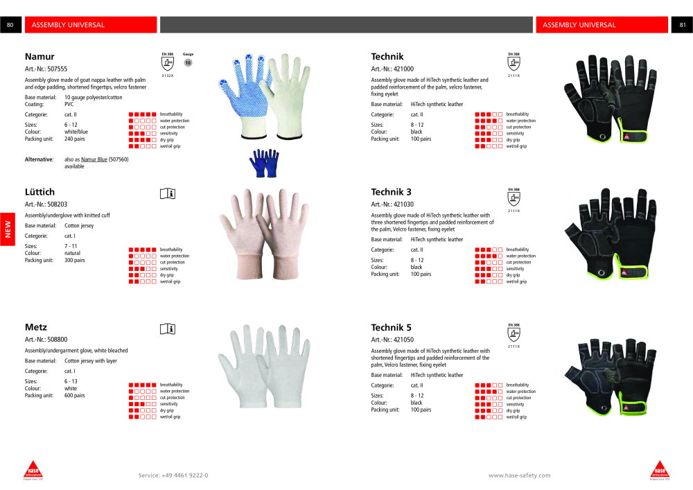 Hase Safety Gloves Collection - English NR.: 20443 - Side 41