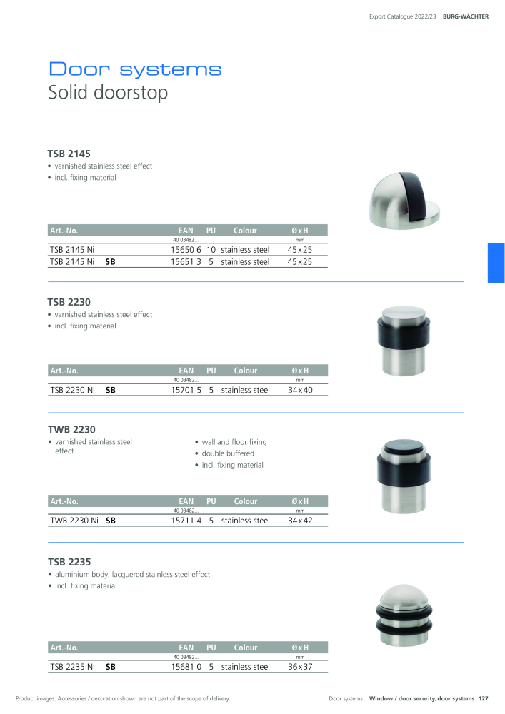 BURG-WÄCHTER Main Catalogue NEJ.: 20447 - Sida 127