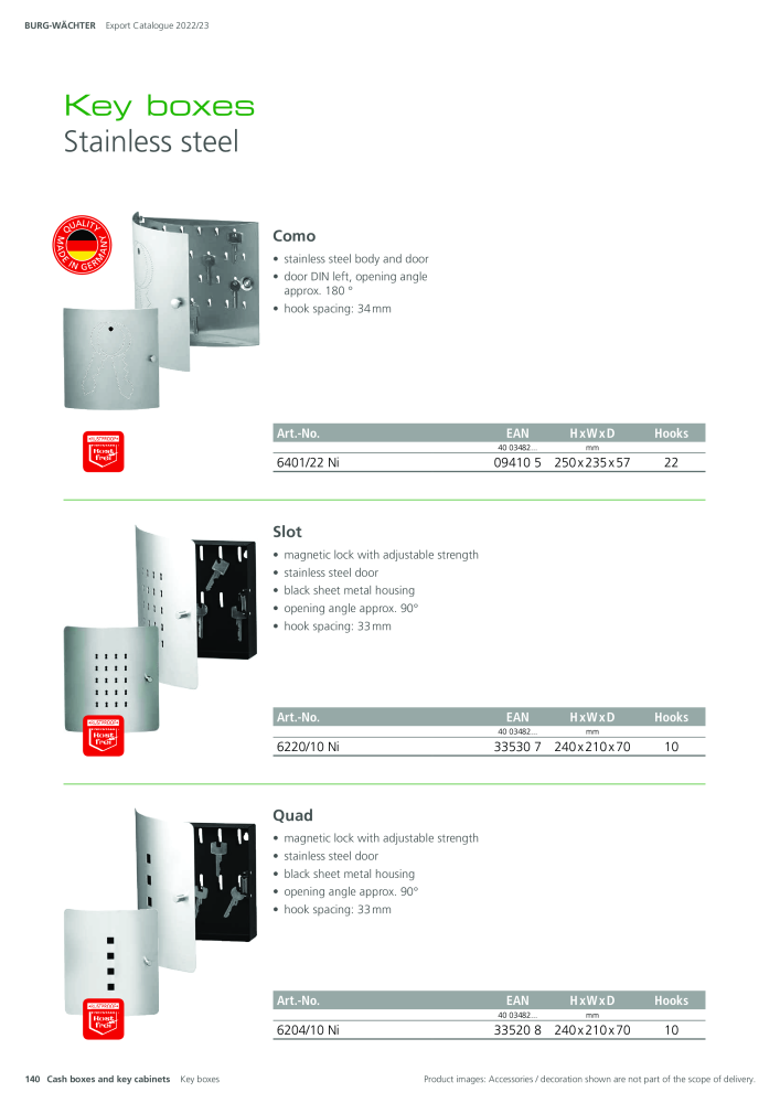 BURG-WÄCHTER Main Catalogue NEJ.: 20447 - Sida 140