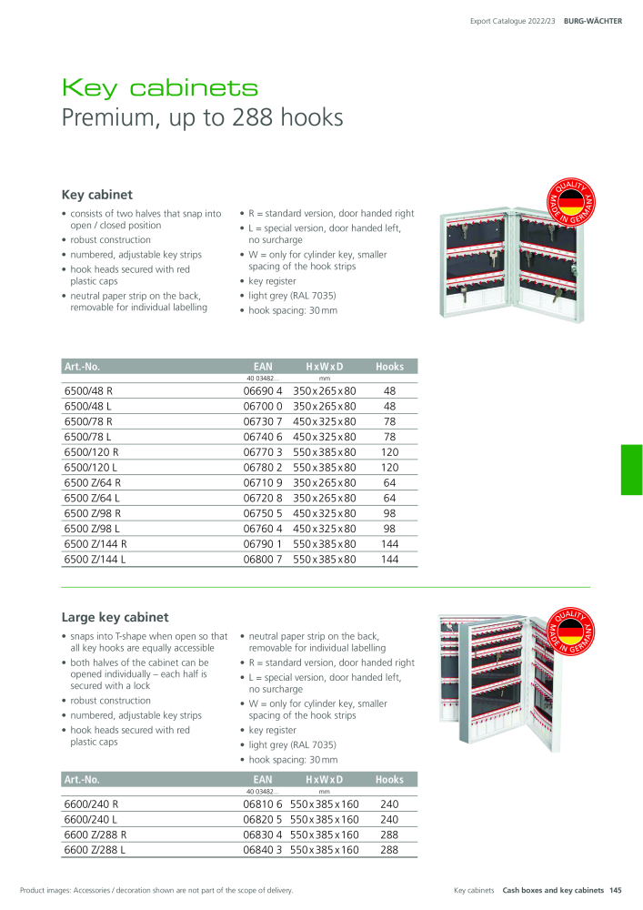 BURG-WÄCHTER Main Catalogue NR.: 20447 - Seite 145
