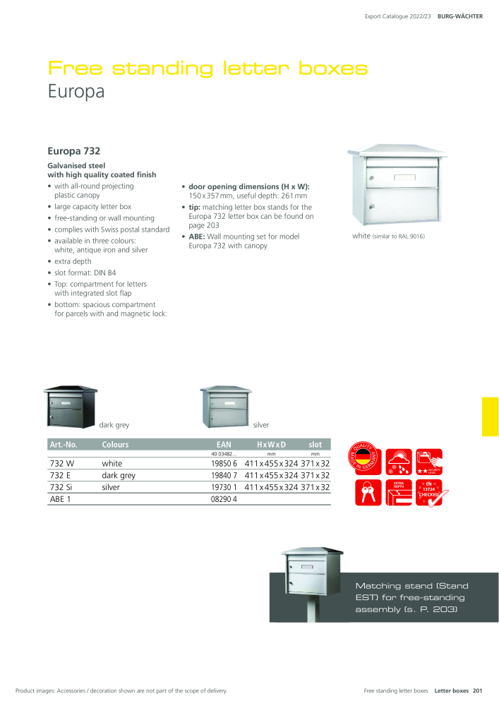 BURG-WÄCHTER Main Catalogue NEJ.: 20447 - Sida 201