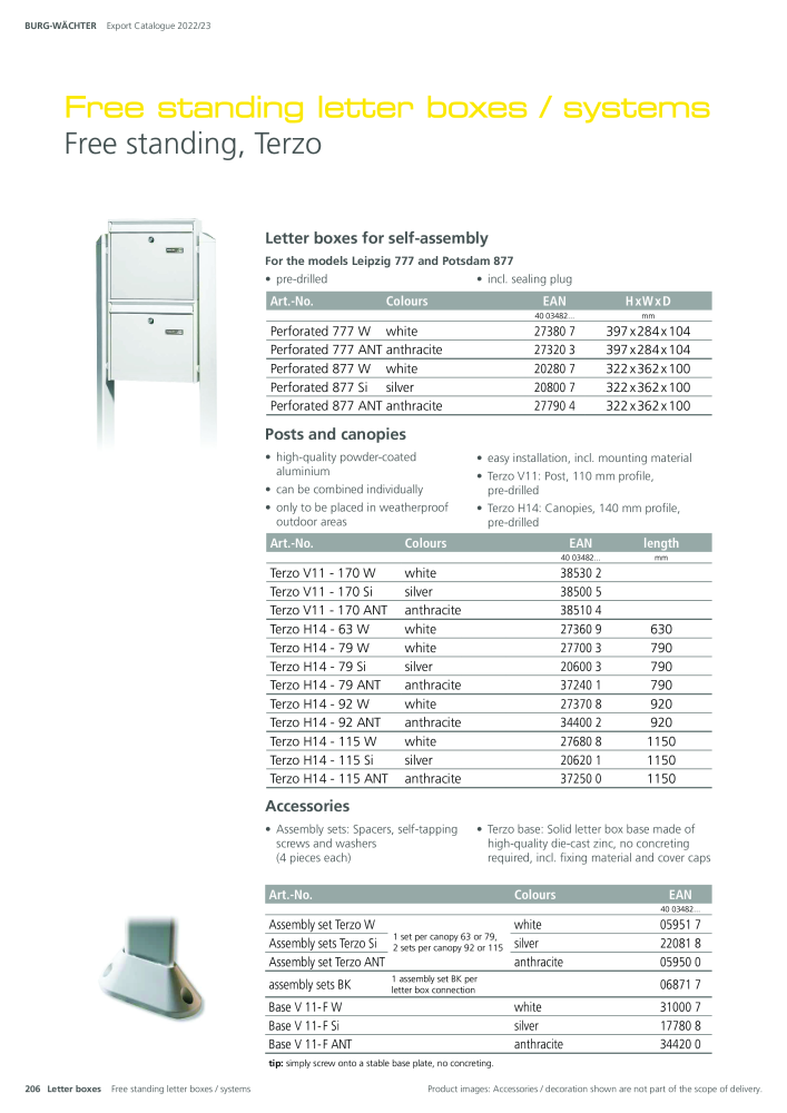 BURG-WÄCHTER Main Catalogue NEJ.: 20447 - Sida 206