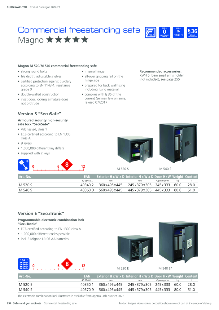 BURG-WÄCHTER Main Catalogue NEJ.: 20447 - Sida 254