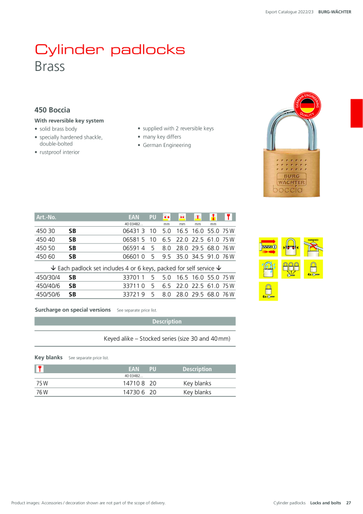 BURG-WÄCHTER Main Catalogue NR.: 20447 - Seite 27