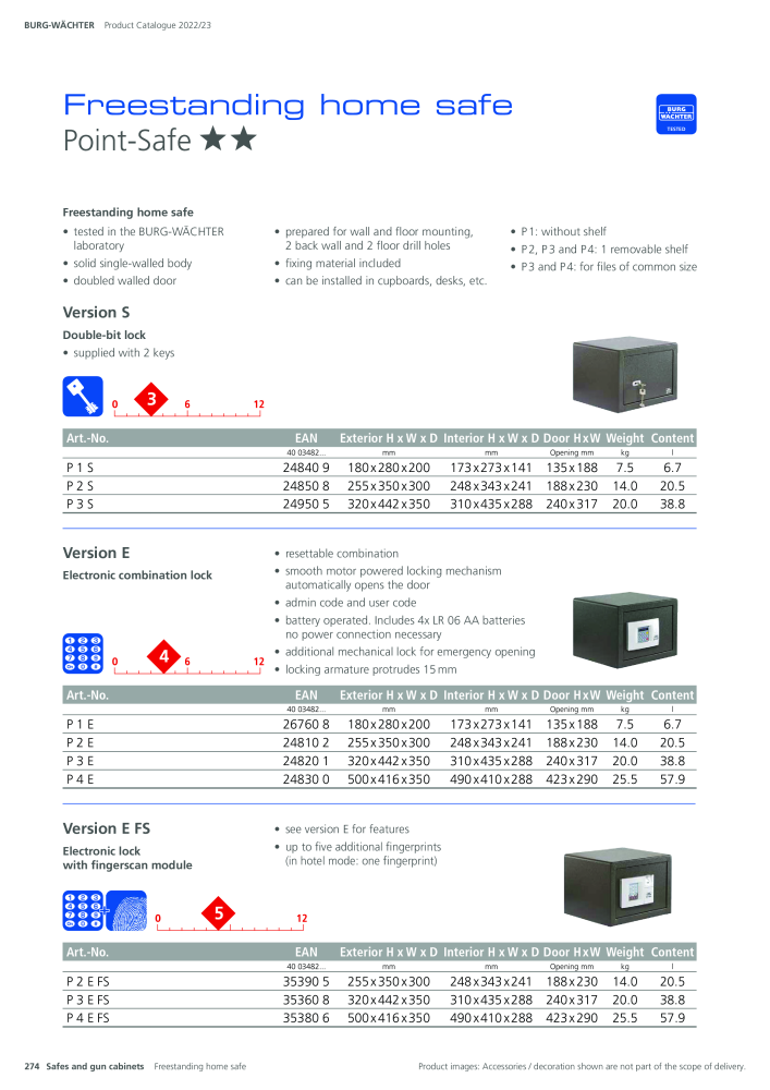 BURG-WÄCHTER Main Catalogue NEJ.: 20447 - Sida 274