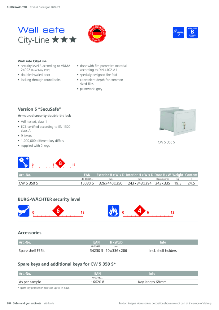 BURG-WÄCHTER Main Catalogue NEJ.: 20447 - Sida 284