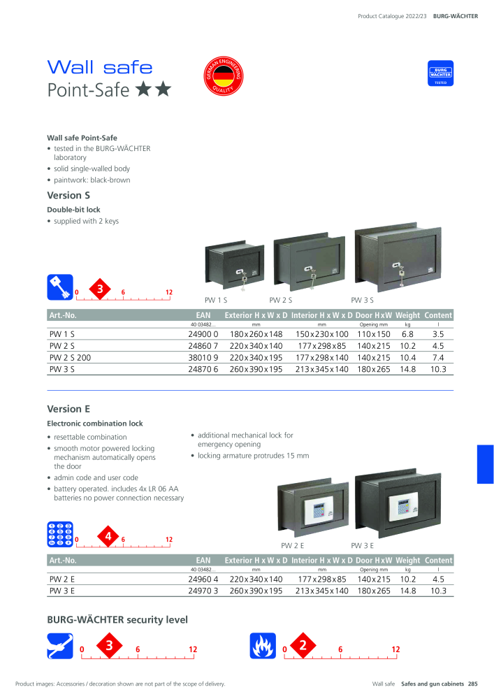 BURG-WÄCHTER Main Catalogue NEJ.: 20447 - Sida 285