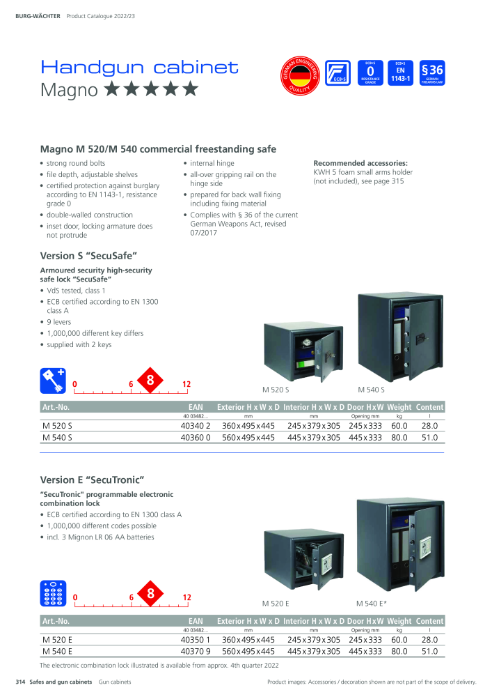 BURG-WÄCHTER Main Catalogue NEJ.: 20447 - Sida 314