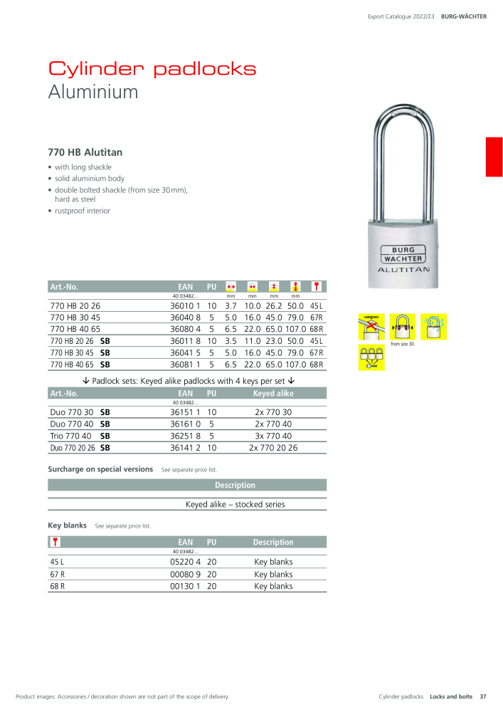 BURG-WÄCHTER Main Catalogue NEJ.: 20447 - Sida 37