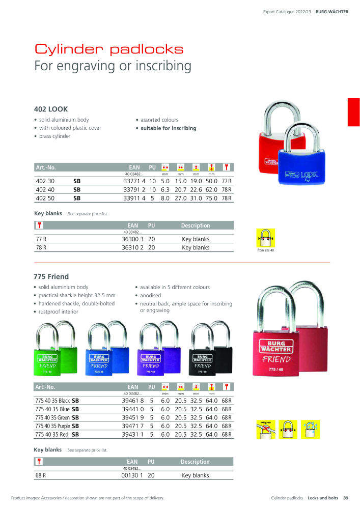 BURG-WÄCHTER Main Catalogue NR.: 20447 - Seite 39