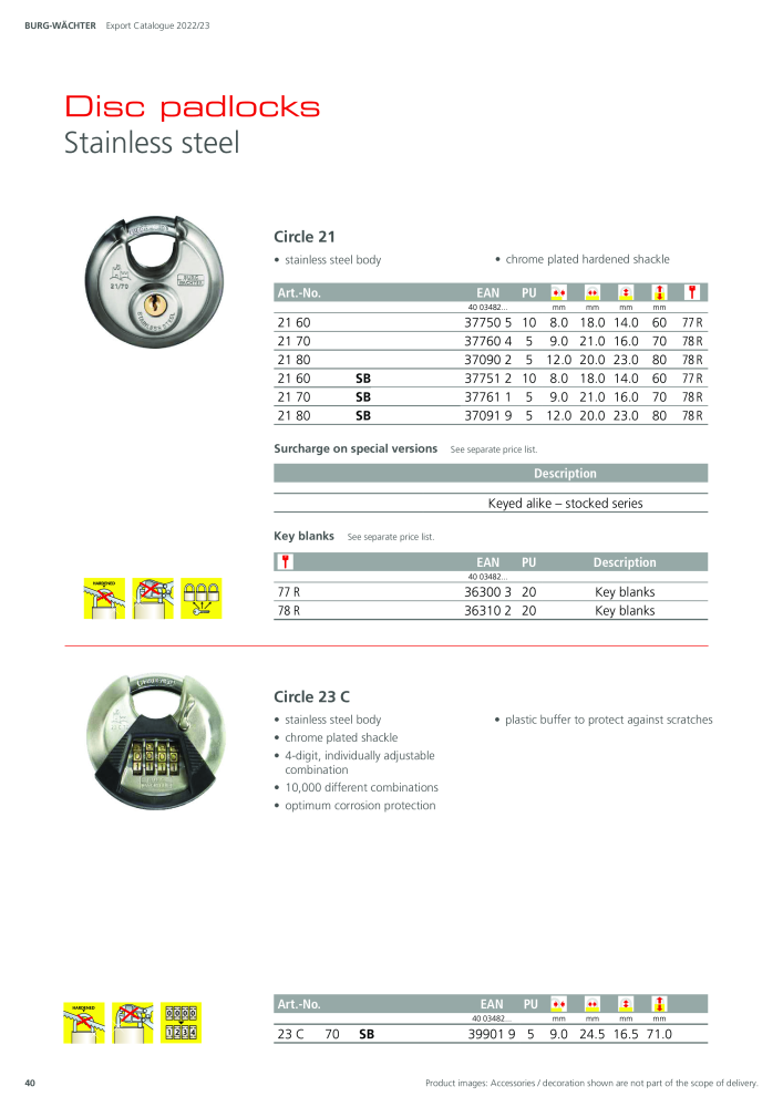 BURG-WÄCHTER Main Catalogue NEJ.: 20447 - Sida 40