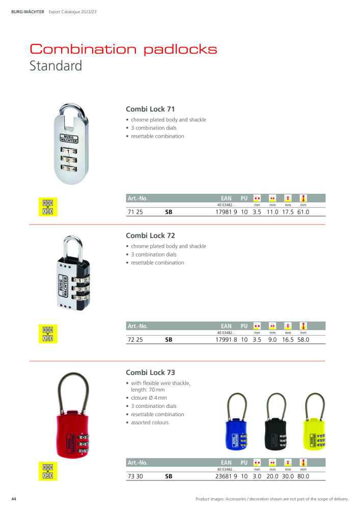 BURG-WÄCHTER Main Catalogue NEJ.: 20447 - Sida 44