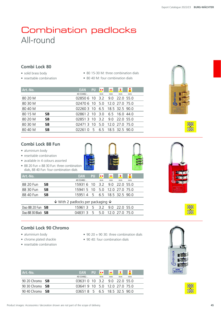 BURG-WÄCHTER Main Catalogue NR.: 20447 - Seite 45
