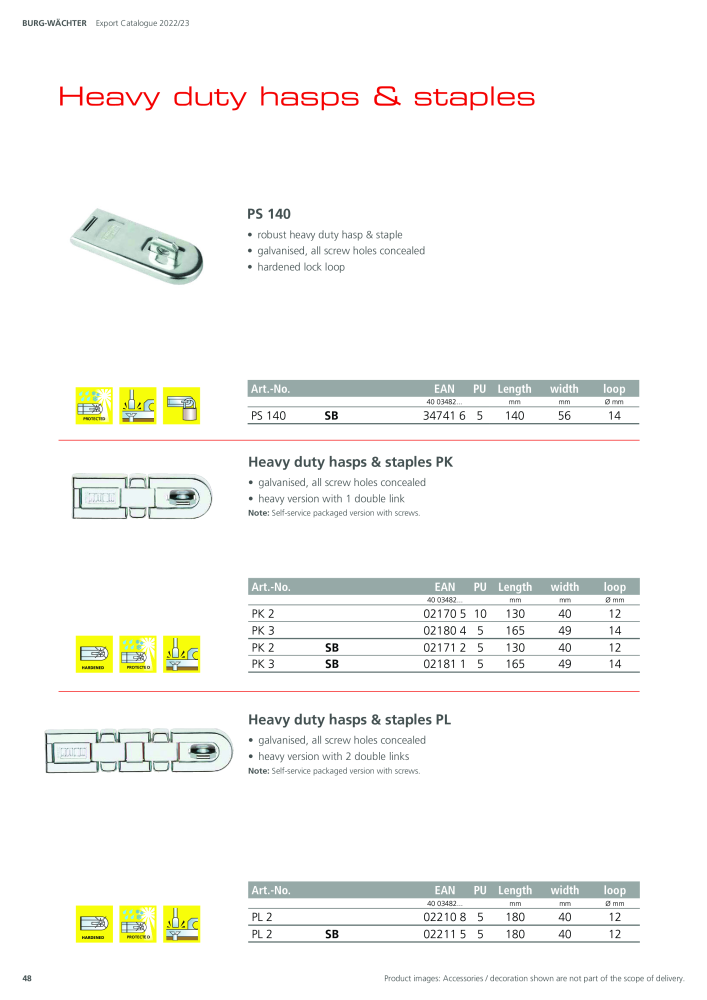 BURG-WÄCHTER Main Catalogue Nb. : 20447 - Page 48
