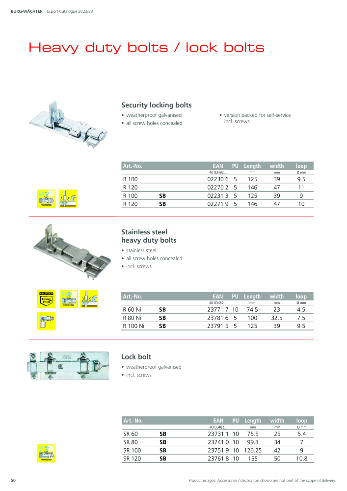 BURG-WÄCHTER Main Catalogue NEJ.: 20447 - Sida 50