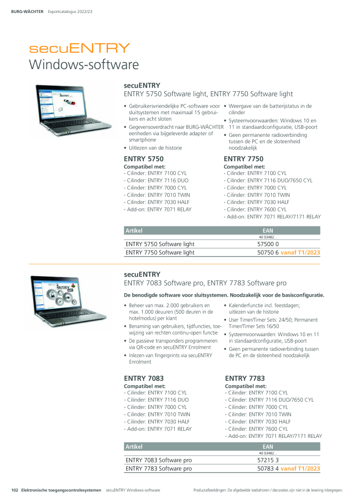 BURG-WÄCHTER Hoofdcatalogus NR.: 20450 - Pagina 102