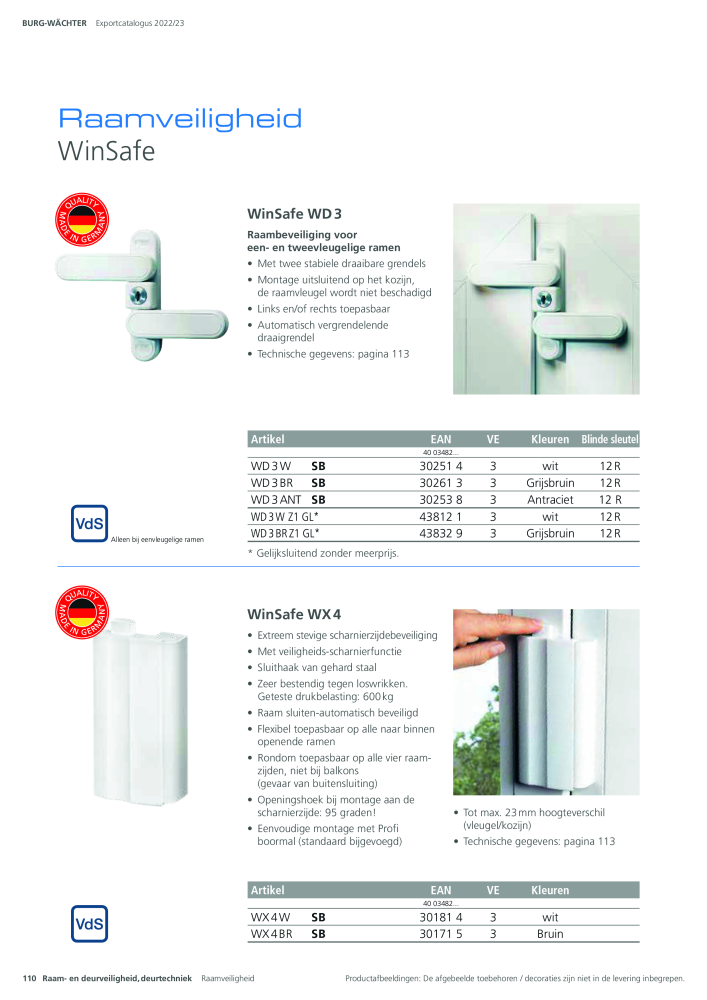 BURG-WÄCHTER Hoofdcatalogus NR.: 20450 - Pagina 110