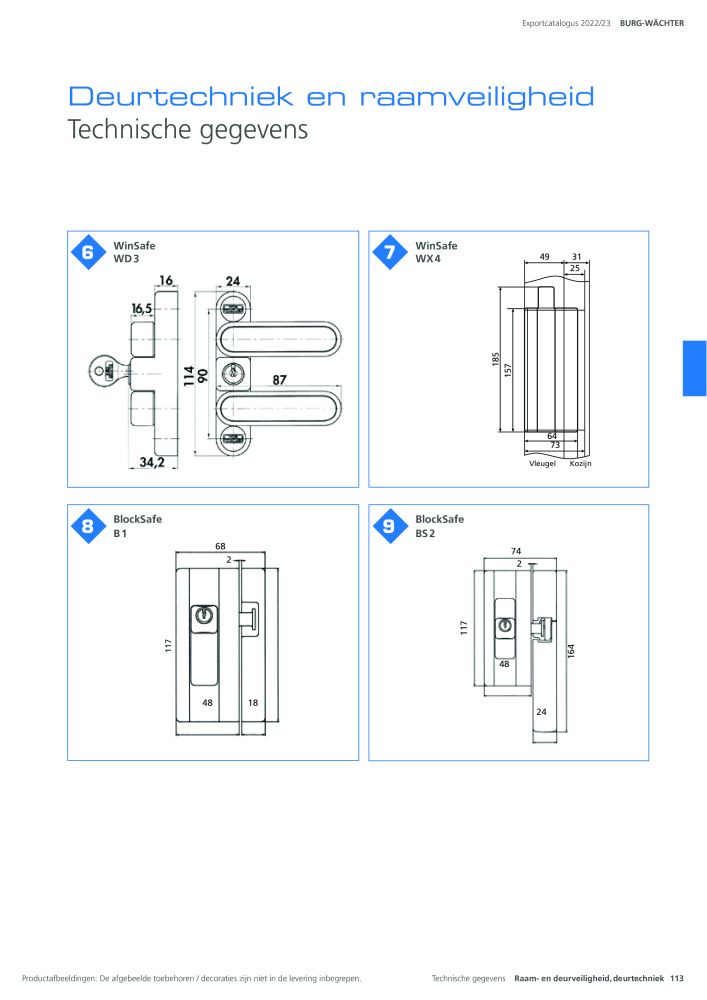 BURG-WÄCHTER Hoofdcatalogus Nb. : 20450 - Page 113