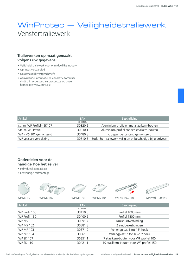 BURG-WÄCHTER Hoofdcatalogus Nb. : 20450 - Page 119