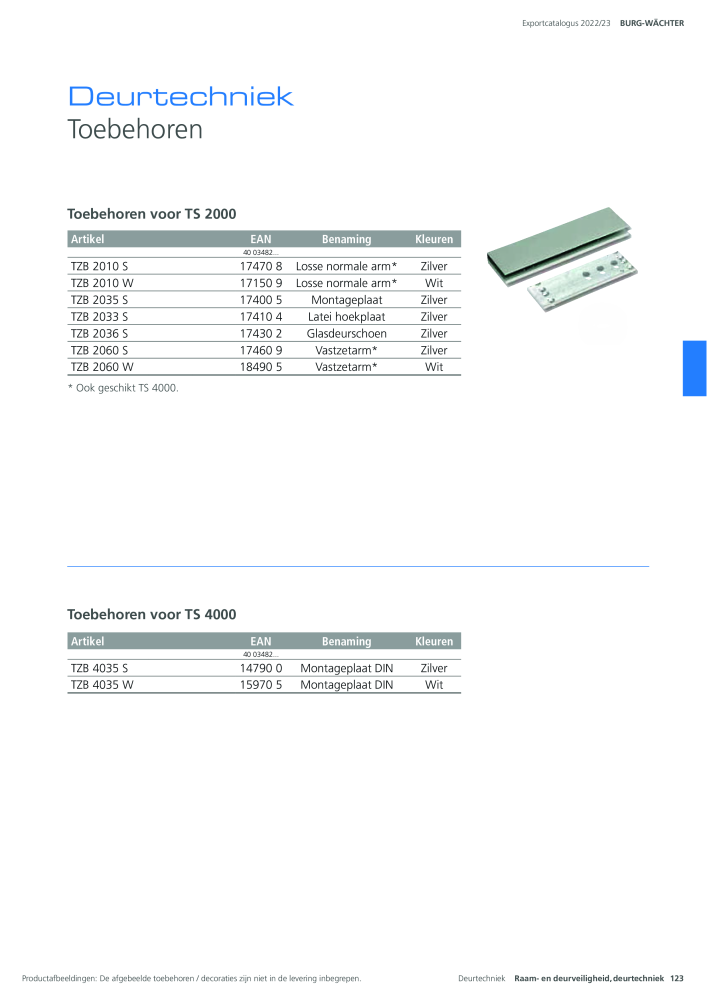 BURG-WÄCHTER Hoofdcatalogus NR.: 20450 - Pagina 123