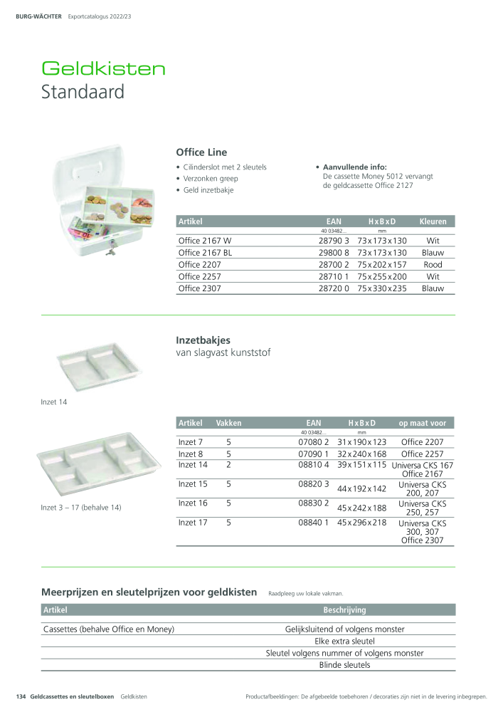 BURG-WÄCHTER Hoofdcatalogus Nb. : 20450 - Page 134