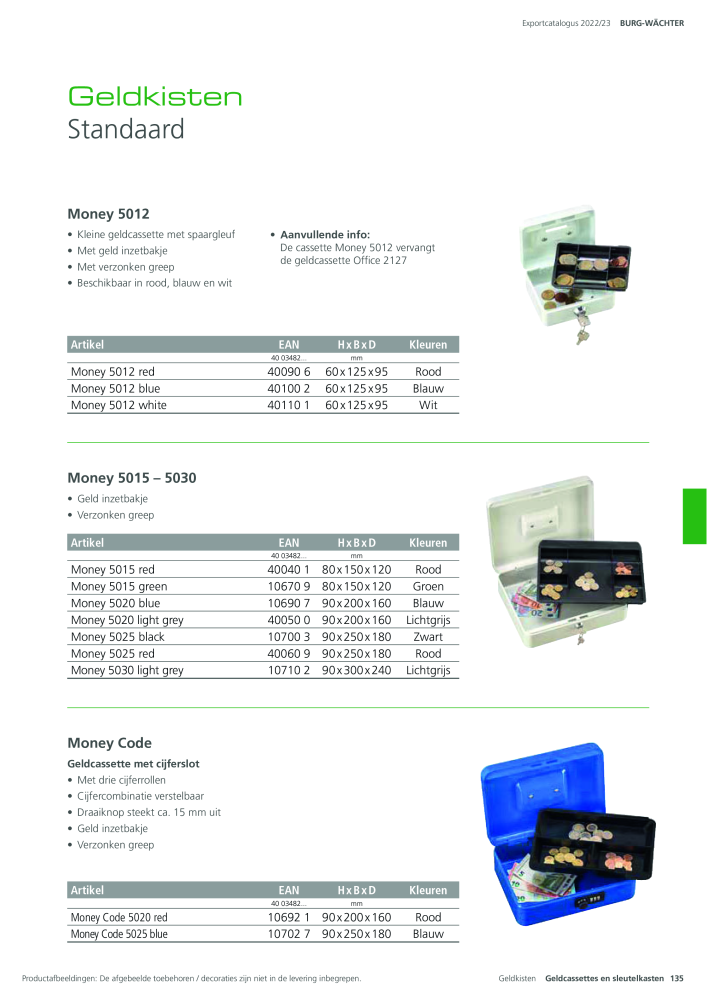 BURG-WÄCHTER Hoofdcatalogus Nb. : 20450 - Page 135