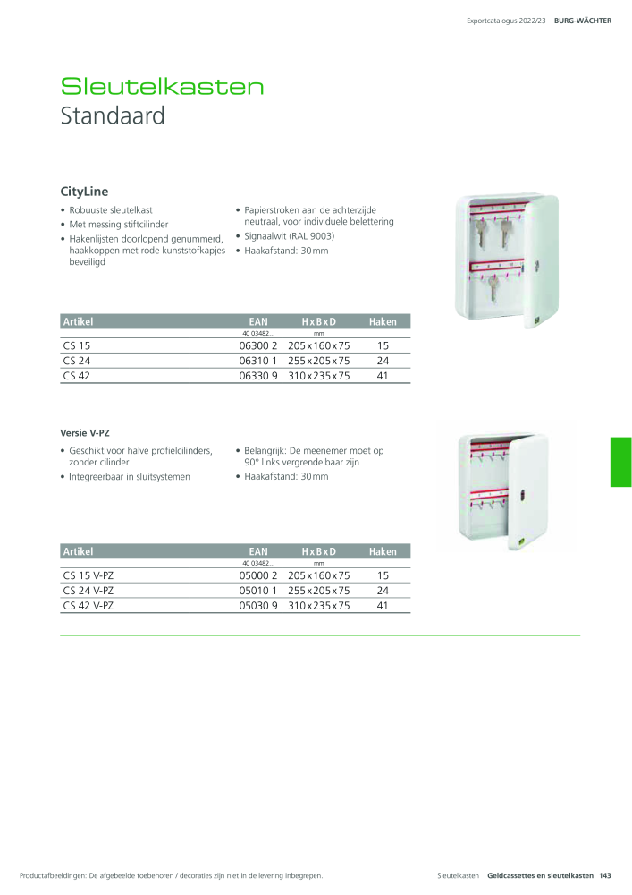 BURG-WÄCHTER Hoofdcatalogus NR.: 20450 - Pagina 143