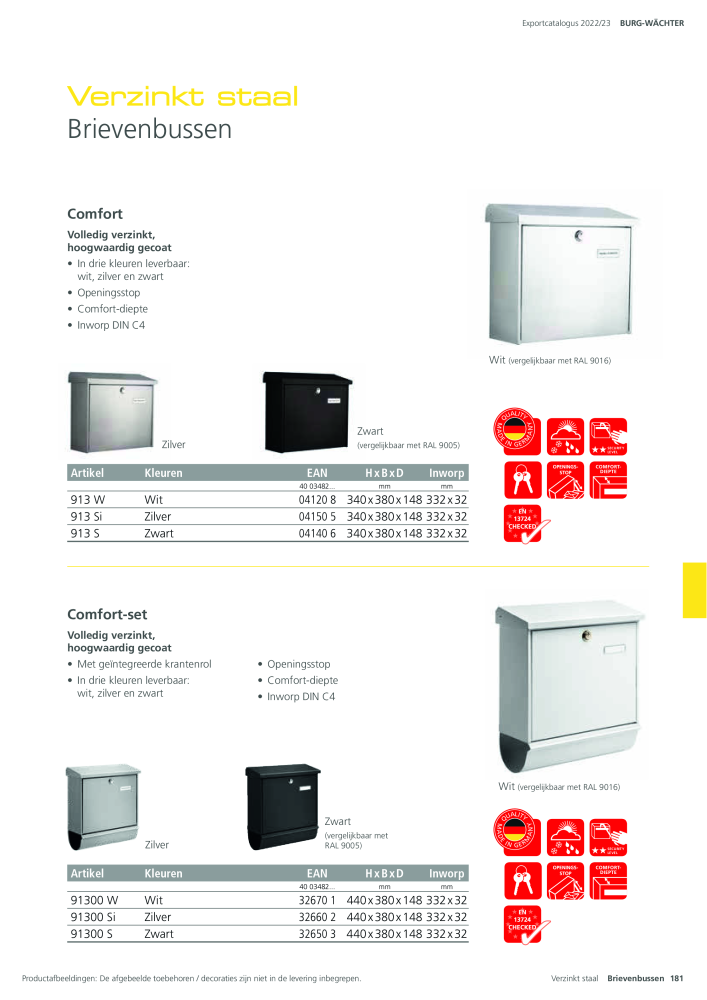 BURG-WÄCHTER Hoofdcatalogus NR.: 20450 - Pagina 181