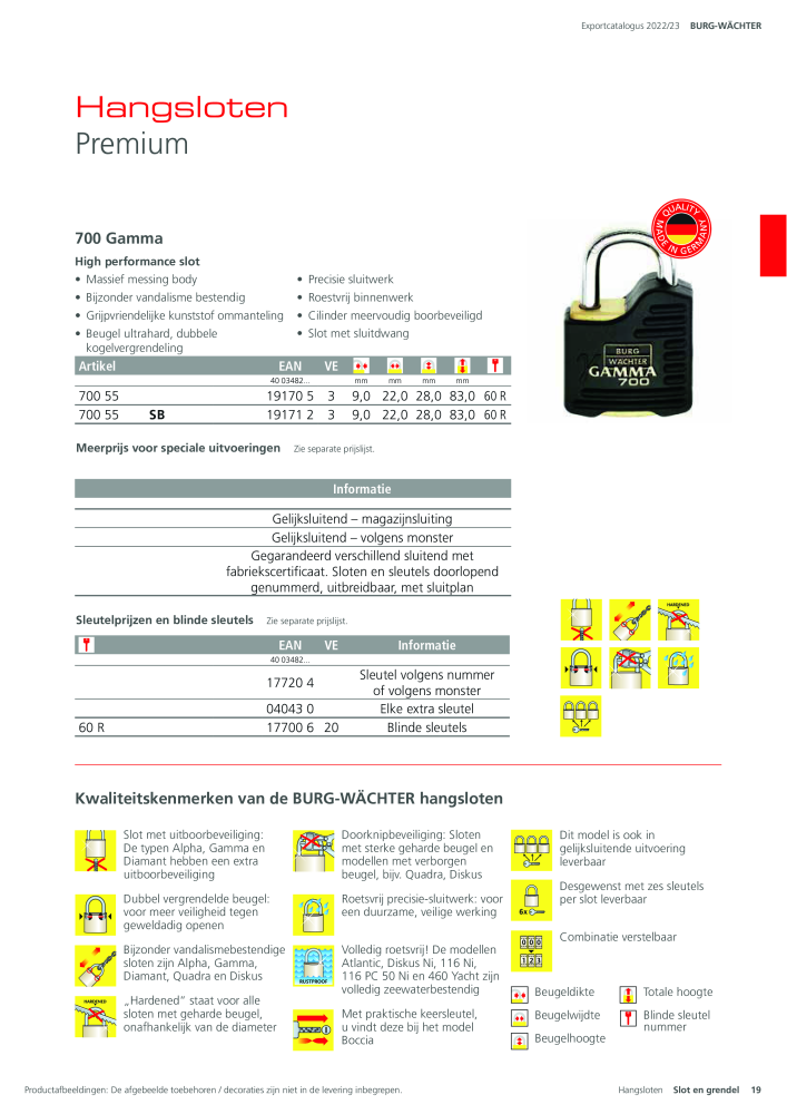 BURG-WÄCHTER Hoofdcatalogus Nb. : 20450 - Page 19