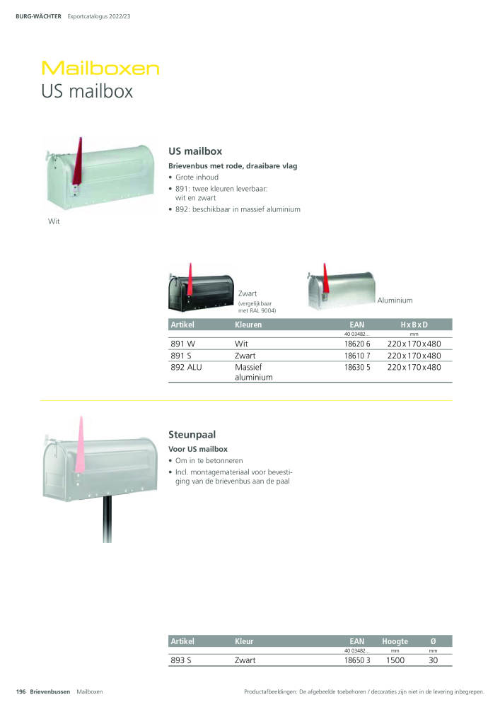BURG-WÄCHTER Hoofdcatalogus NR.: 20450 - Pagina 196