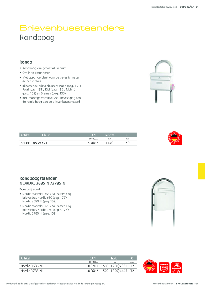 BURG-WÄCHTER Hoofdcatalogus Nb. : 20450 - Page 197