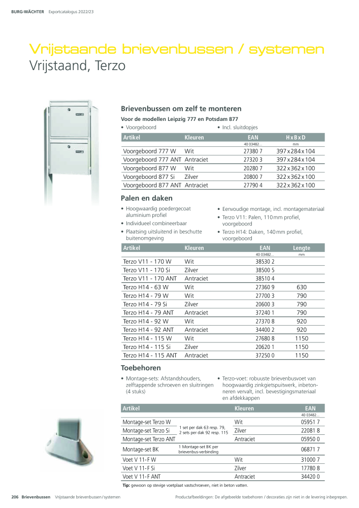 BURG-WÄCHTER Hoofdcatalogus NR.: 20450 - Pagina 206