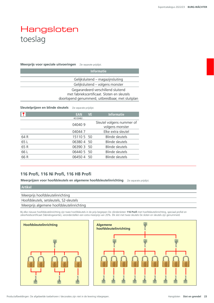 BURG-WÄCHTER Hoofdcatalogus Nb. : 20450 - Page 23