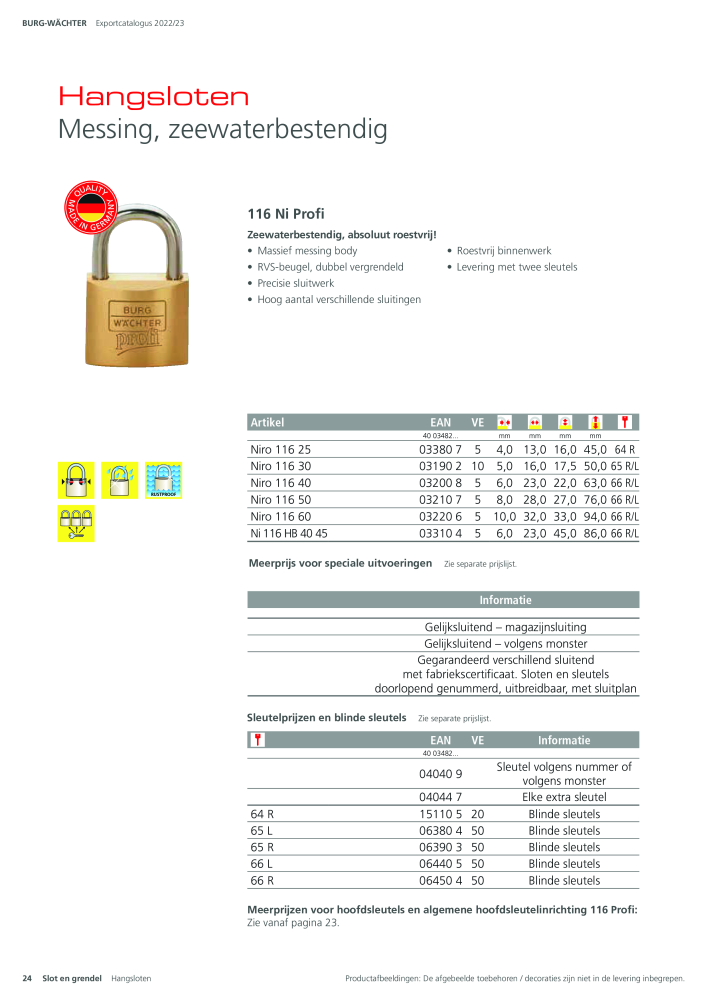 BURG-WÄCHTER Hoofdcatalogus Nb. : 20450 - Page 24