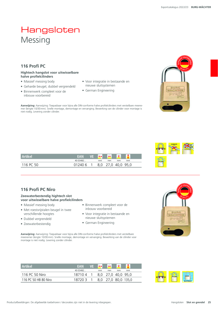 BURG-WÄCHTER Hoofdcatalogus NR.: 20450 - Pagina 25